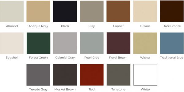 Seamless Gutter Color Chart