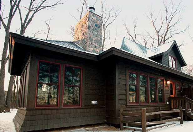 wintertime cabin