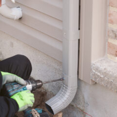 how to connect gutter downspouts
